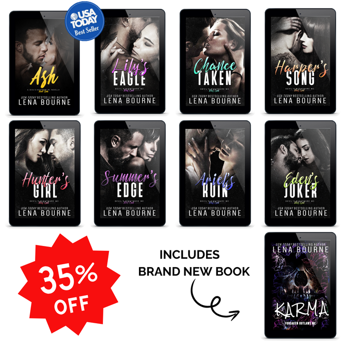 Devil's Nightmare MC Next Gen Series Bundle + Karma: Forsaken Outlaws MC by Lena Bourne E-Book