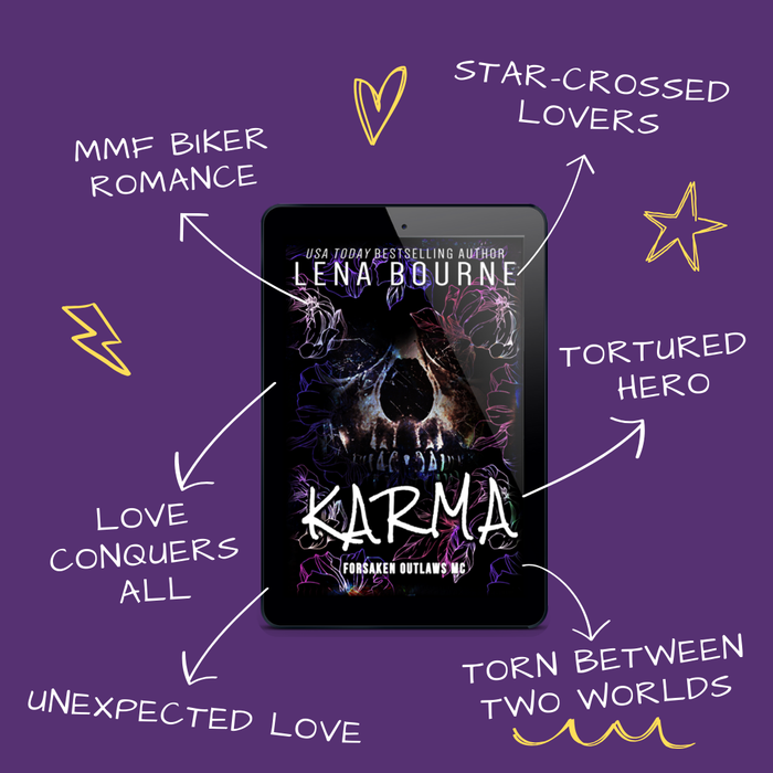 Main Tropes in Karma: Forsaken Outlaws MC - A Dark MMF Biker Romance by Lena Bourne