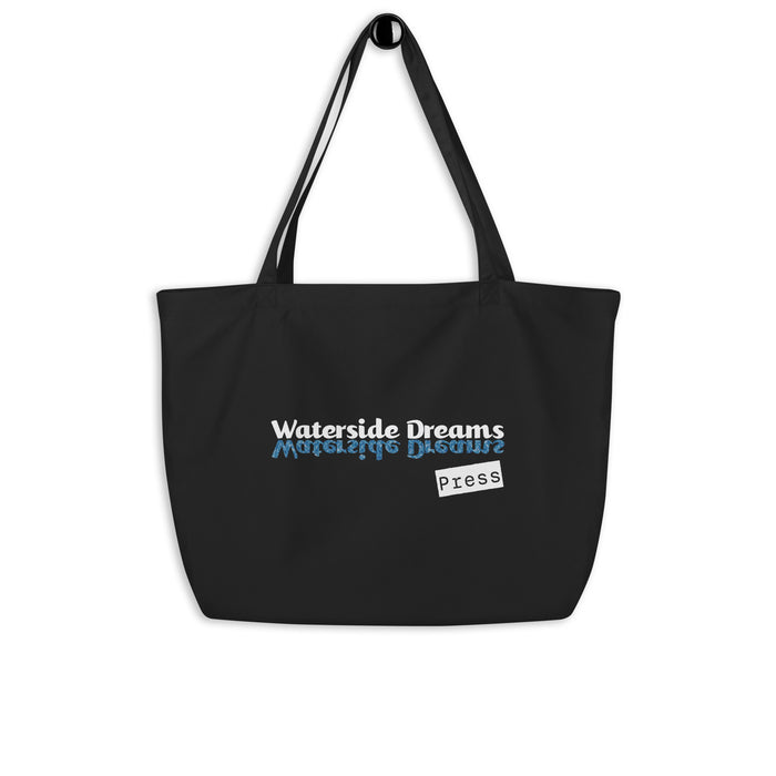 Who is the Fairytale Killer? Large Tote Bag - E&M Investigations Series by LJ Bourne - Waterside Dreams Press