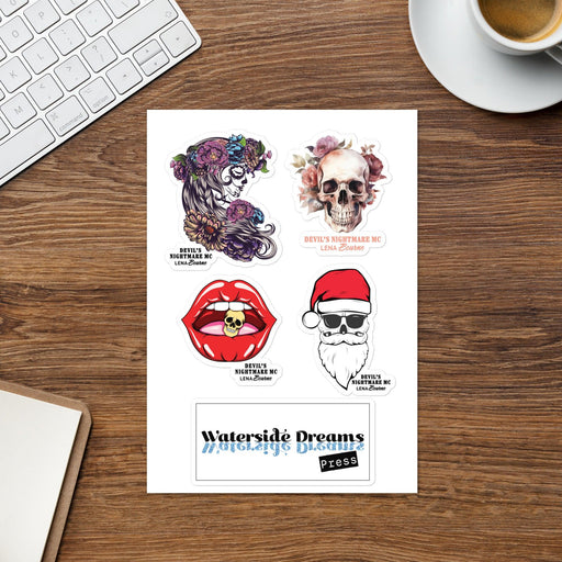 Sticker Sheet - Devil's Nightmare MC by Lena Bourne - Waterside Dreams Press