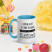 Between the Lines - Fun Reader 15 oz Mug with Color Inside - Waterside Dreams Press - Waterside Dreams Press